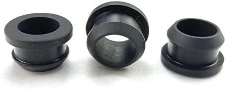 Siyah 4.5 mm-50.6 mm Silikon Kauçuk Geçmeli Grommet delik tıpaları Uç Kapakları Bung Tel Kablo Koruma Çalı - (Boyut: 12mm (Çap 9mm)
