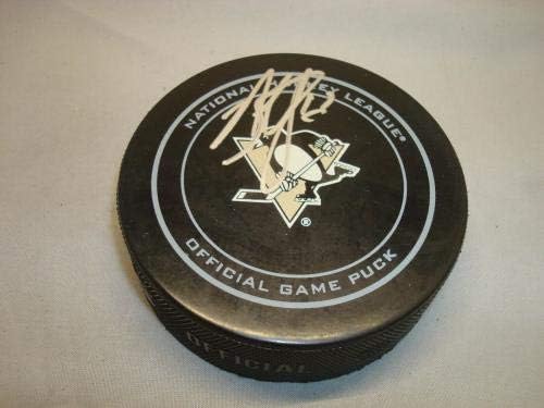 Nick Spaling İmzalı Pittsburgh Penguins Resmi Oyun Hokey Diski PSA / DNA COA 1A İmzalı NHL Diskleri