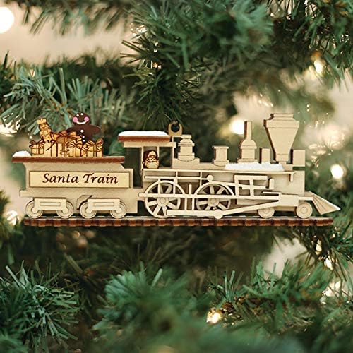 Noel Ağacı için Zencefil Evler Santa Tren Süsleri