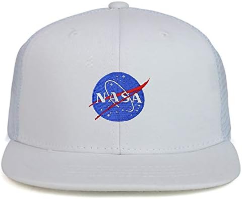 Armycrew Gençlik çocuk Küçük NASA Insignia Yama Düz Fatura Snapback kamyon şoförü şapkası