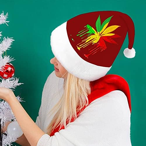 Damlayan Reggae Ot Noel Şapka Santa Şapka Komik Noel Şapka Tatil parti şapkaları Kadınlar / Erkekler için