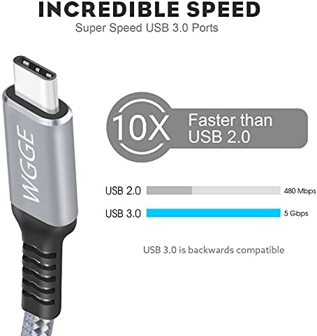 USB C'den USB C'ye Kablo 3.1 Gen1 Tip C Naylon Örgülü ve Hızlı Şarj, Samsung Galaxy S21/S21+/S20+ Ultra, Not 20/10 Ultra,MacBook Air,iPad