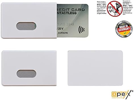 OPTEXX 6X RFID Engelleme Kol Fred Beyaz TÜV testet ve Sertifikalı Kredi / Banka Kartı Koruyucu Kimlik Hırsızlığı Koruma Çantası