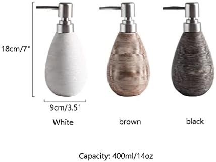 KOMSHU Banyo Aksesuarları Seramik Sabunluk Retro Losyon pompa şişesi 400 ml/14 oz Duş Dağıtıcıları Krom Kaplama ABS Itme Pompası (Renk: