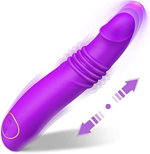 Kadınlar için G Spot vibratör, 3 itme modu ve 8 titreşim ile itme Vibratörü Vajina ve Anal stimülasyon için Gerçekçi yapay penis titreşimli