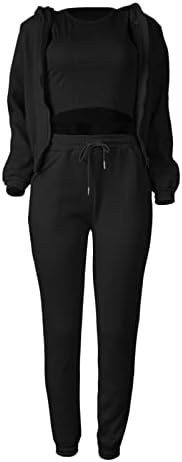 2 Parça Kıyafet Bayan Jogger Hoodie Setleri Uzun Kollu Kazak Tişörtü ve Sweatpants Salonu Setleri Rahat Egzersiz Seti