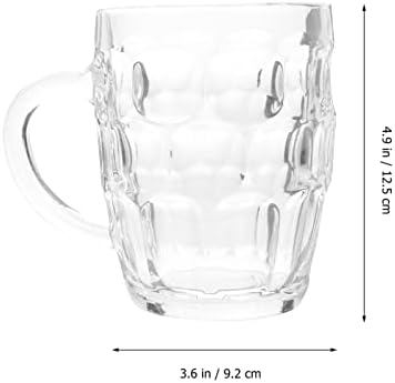 Hemoton Teraryum Şeffaf Cam kahve kupaları 3 adet bira kupası Saplı Büyük bira bardakları çay bardağı kokteyl bardakları İçecek içecek