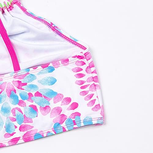 2 Adet Kız Mayo Çiçek Üstleri İpli Bikini Altları Takım Elbise Kız Takım Elbise bayan bikini Yeni Bölünmüş Su Bebek Mayo