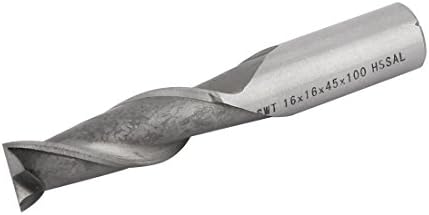 Aexıt Metal Düz Frezeler Shank 2 Flüt Makine Kesme Aleti parmak freze 0.6 İnç Çaplı Kare Burun Frezeler Gümüş Ton