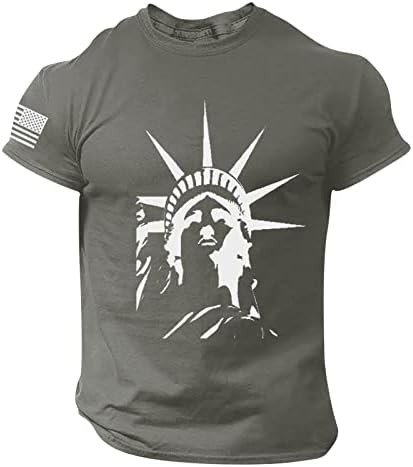 Amerikan Bayrağı Gömlek Büyük ve Uzun Boylu 4th Temmuz Tişörtleri Yurtsever Bağımsızlık Günü T-Shirt Kas T Shirt