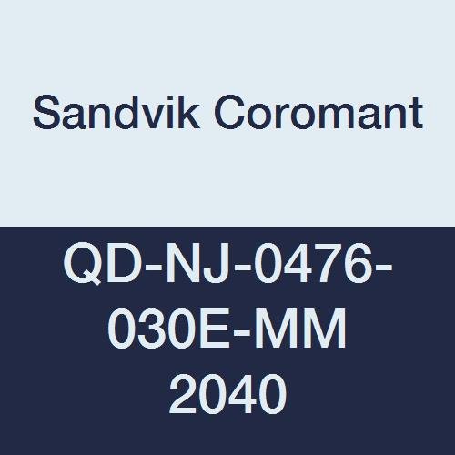 Sandvik Coromant, QD-NJ-0476-030E-MM 2040, Kanal Açma için CoroMill QD Kesici Uç, Karbür, Nötr Kesim, 2040 Kalite, Ti(C,N)+Al2O3 +