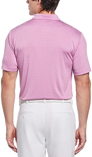 PGA TOUR erkek Besleyici Şerit Kısa Kollu Golf Polo Gömlek