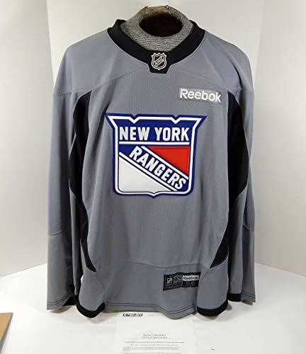 New York Rangers Oyunu Kullanılmış Gri Antrenman Forması Reebok NHL 56 DP29916 - Oyun Kullanılmış NHL Formaları
