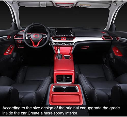 Rıfoda Accord Torpido Gözü Anahtarı panel dekorasyon ABS Malzeme Honda için Fit 10th Gen Accord 2018 2019 2020 2021 İç Dekorasyon Kırmızı