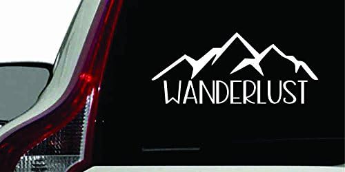 Wanderlust Dağ Sürüm 1 Araba Vinil Sticker Çıkartması Tampon Sticker Oto Arabalar Kamyonlar için Cam Özel Duvarlar Windows İpad MacBook