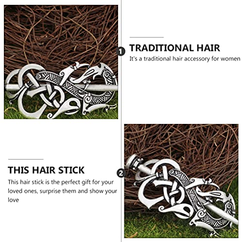 SOLUSTRE Bayan saç aksesuarları 2 adet Celtic saç tokası Viking Saç Tokası Saç kaydırma çubuğu Alaşım Saç Manşet Topuz Saç Sopa saç
