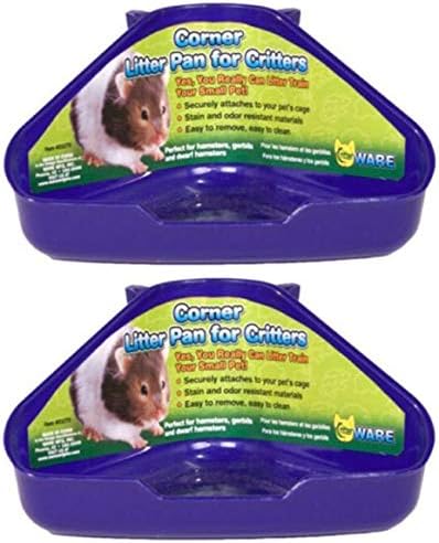 Eşya 2 Paket Köşe Çöp Tavaları Hamster Gerbil ve Cüce Hamster, Çeşitli Renkler