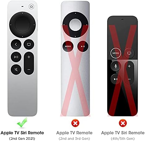 Apple TV 4K 2021 Uzaktan Kumanda Kılıfı, Siri Remote 2. Nesil/Apple TV 6 Nesil Yedek Silikon Yeni Kılıf Cilt Tutucu Koruyucu Kavrama
