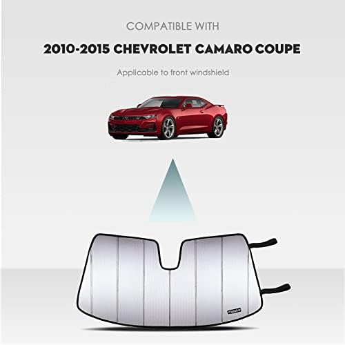 Pigenius Cam Güneş Gölge 2010-2015 Chevrolet Camaro Coupe, Özel Fit Ön Cam Güneşlik Premium Katlanır Güneşlik