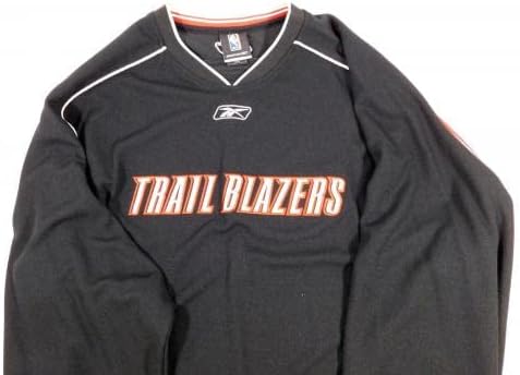 2000'lerin ortası Portland Trail Blazers Oyunu Yayınlandı Siyah Atış Gömlek Kazak XL 5-NBA Oyunu Kullanıldı