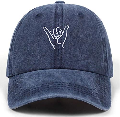 SHENGQXGLL Yıkanmış Sıkıntılı Pamuklu Denim Şapka Ayarlanabilir file beyzbol şapkası Asmak Gevşek Parmak Nakış Baba Şapka