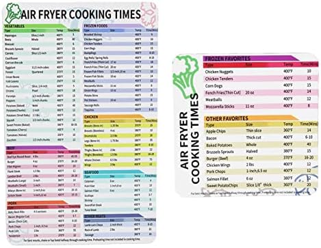 Hava Fritöz Cheat Sheet Mıknatıs, Fritöz Pişirme Süreleri Grafik Fritöz Manyetik Cheat Sheet Pişirme Kızartma Süresi Başvuru Kılavuzu