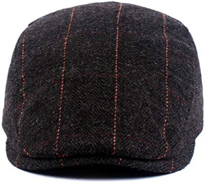 Erkek Vintage beyzbol şapkası Ekose Baskı Ayarlanabilir düz kasket Erkekler için Hafif Açık Spor Yürüyüş beyzbol şapkası s