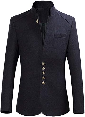 ıYBWZH Uzun Ceket Boyutu Büyük Sonbahar Kollu Düğme Takım Elbise Tek Göğüslü erkek Kış erkek Mont ve Ceketler Mont erkekler İçin