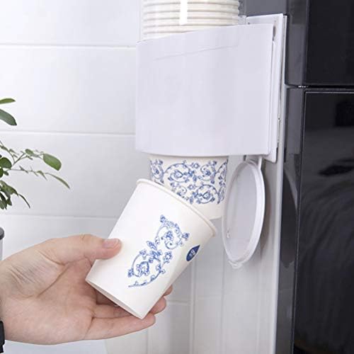 Tutucu Bardak, Ozgkee Tek Kullanımlık kağıt bardak Tutucu Anti Toz Kağıt Bardak Dağıtıcı Otomatik Su Bardağı Tutucu