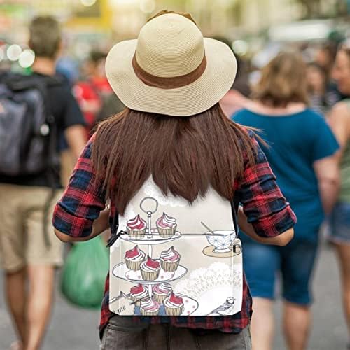 TBOUOBT Deri seyahat sırt çantası Hafif Dizüstü Rahat Sırt Çantası Kadın Erkek, Karikatür Öğleden Sonra Çay Tavşan Kek