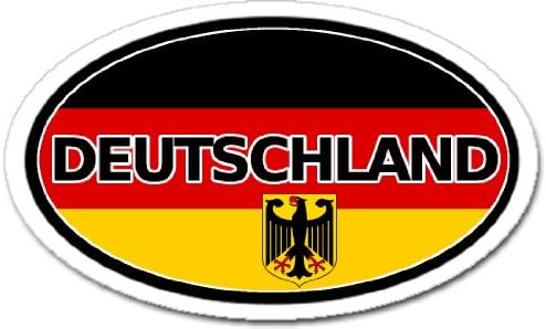 Almanya Deutschland Bayrağı Araba tampon çıkartması Çıkartması Oval