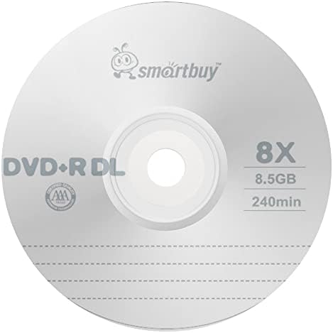 Akıllı Satın Logo 50 Paket DVD Artı R DVD + r Dl 8.5 gb 8X Çift Katmanlı Boş Veri Kaydı 50 Disk Mili