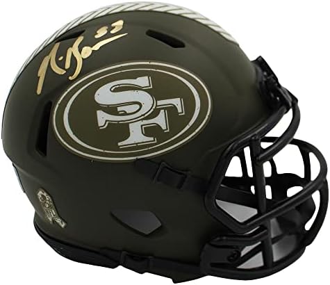 NaVarro Bowman, NFL Mini Kaskına Hizmet Etmek için San Francisco 49ers Speed Salute İmzaladı - İmzalı NFL Mini Kaskları
