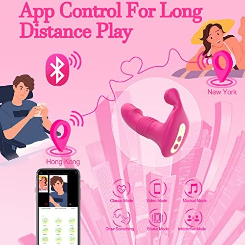 Sokmak G Spot Vibratör-App Uzaktan Kumanda Yetişkin Seks Oyuncakları Külot Vibratör ile 10 Sokmak ve Titreşimli Modları, şarj Edilebilir