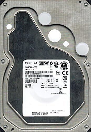 Toshiba MG03ACA200 2 TB P/ N: HDEPQ02GEA51 F / W: FL1A (Yenilendi)