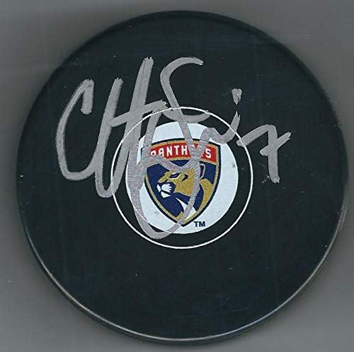 İmzalı COLTON SCEVİOUR Florida Panthers Hokey Diski-İmzalı NHL Diskleri