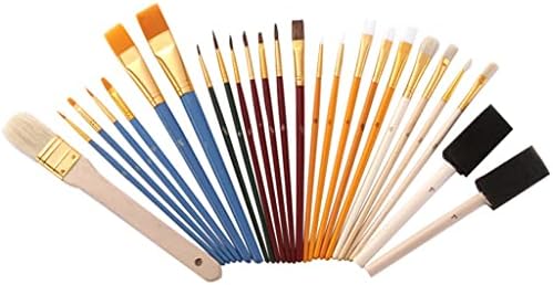 ZSEDP 25 adet Set Fırçalar Kombinasyonu Suluboya Fırçaları Öğrenci Sanat Boyama Araçları Sanatçı Sanat Malzemeleri