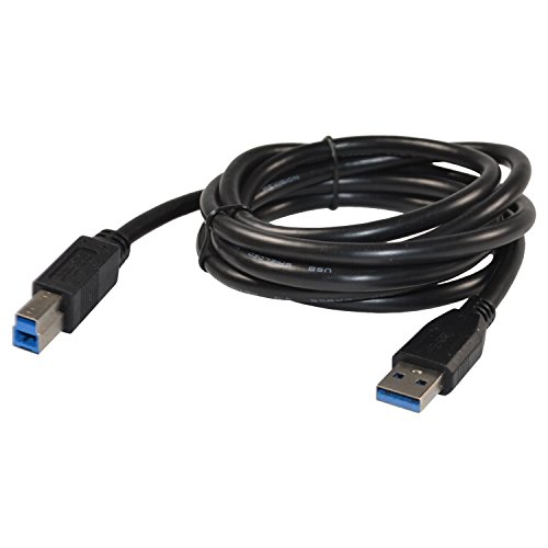 HQRP 6ft USB 3.0 Tip A-Erkek B-Erkek (M / M) kablo WEme USB 3.0 SATA Çift Bay harici sabit disk Yerleştirme İstasyonu Artı Coaster