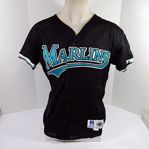 1999-02 Florida Marlins 41 Oyun Kullanılmış Siyah Forma İsim Plakası Kaldırıldı 46 DP42608 - Oyun Kullanılmış MLB Formaları