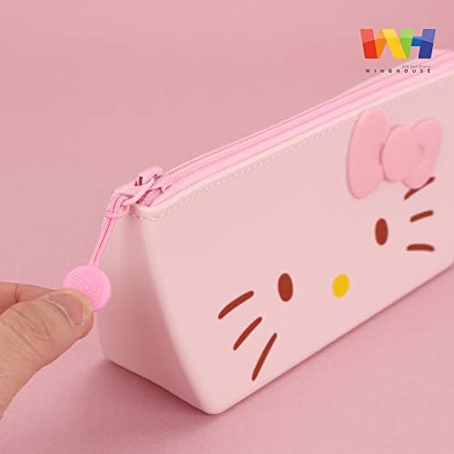 WİNGHOUSE X Hello Kitty Yumuşak Silikon Kalem Kalem Kutuları ve İşaretleyici Organizatör kozmetik torbası Tutucu Kızlar için Kadın
