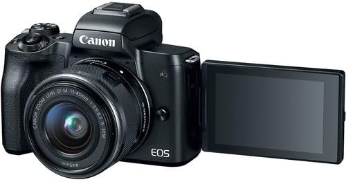 Canon EOS M50 Aynasız Dijital fotoğraf Makinesi ile 15-45mm Lens Video Kiti (Siyah) + Geniş Açı Lens + 2X Telefoto Lens + Flaş + SanDisk