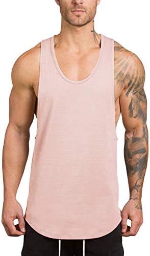 Egzersiz Stringer Tankı Üstleri Erkekler için Rahat Kolsuz Vücut Geliştirme Fitness Kas Kesim Spor T Shirt Yelekler