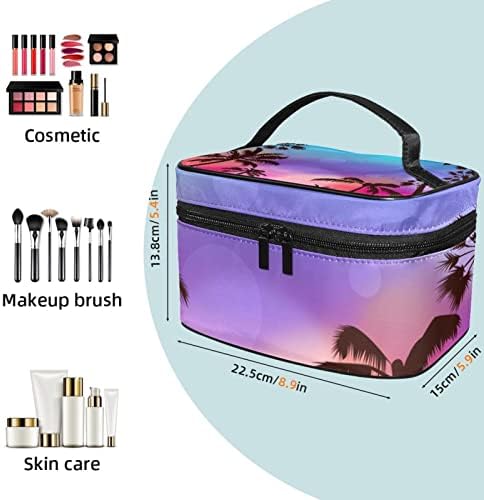 Palmiye Yaz Makyaj Çantası Seyahat Makyaj Çantası Kadınlar için Kozmetik Çantası makyaj çantası saklama çantası