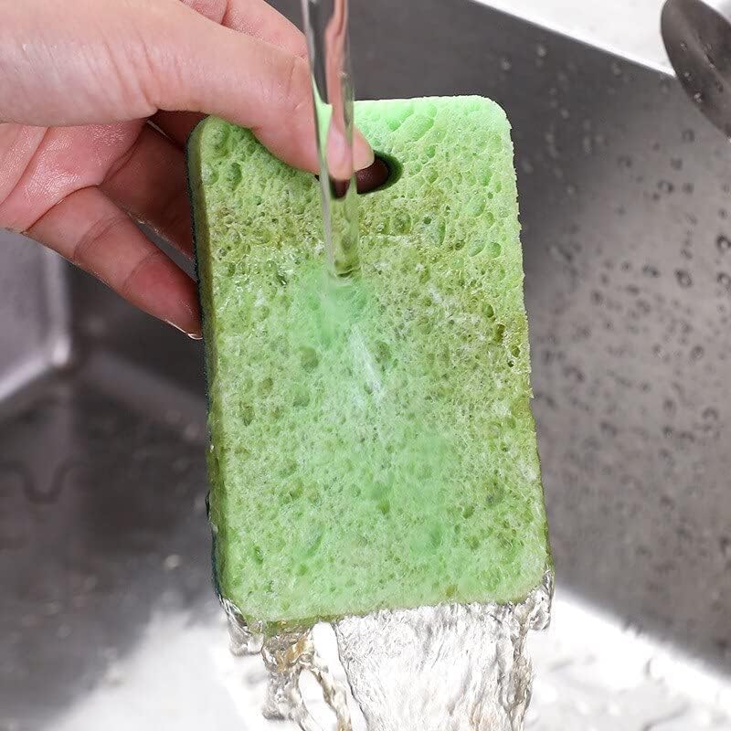 BUZIKA Sıkıştırılmış Odun Hamuru Sünger Bulaşık Süngerleri Mutfak Bulaşık Bezi Temizleme Fırçası Ovma Pedi Temizleme Araçları