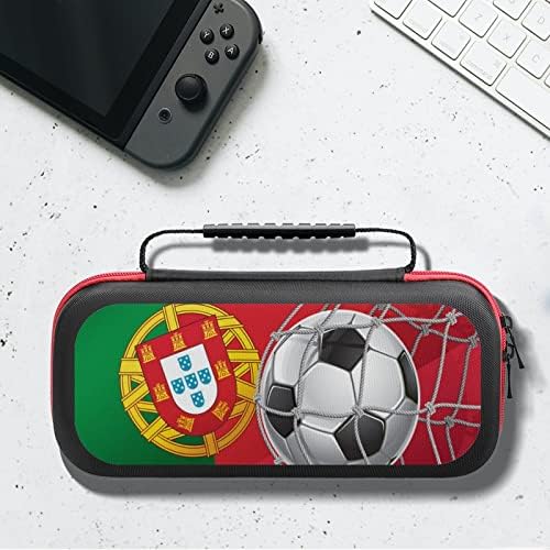 Portekiz Bayrağı Futbol Goa için Taşıma Çantası Anahtarı Taşınabilir Seyahat saklama çantası Sert Kabuk Kılıfı Aksesuarları ve Oyunlar
