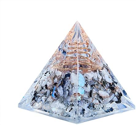 LUNKOEN Yeni İlham Kristal orgonit piramidi Servet Başarı Sağlık, Çakra Orgon Piramidi Koruma Enerji Jeneratörü Şifa Taş Şanslı Kristal