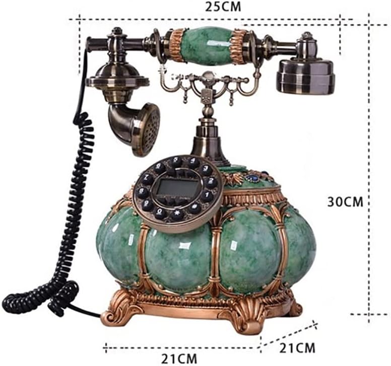 KXDFDC Reçine Kablolu Retro Telefon Sabit Vintage Dekoratif arayan kimliği telefonlu, Tekrar Arama, Arama Kontrolü, eller Serbest Ev