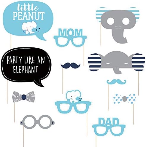 PGNART Bebek Duş Süslemeleri için Çocuk Masa Süslemeleri Mavi Centerpiece Sticks Fotoğraf Sahne Bu Bir ÇOCUK Afiş OH Bebek Balon Anne