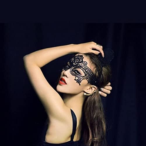 SHANPİN Siyah Dantel Göz Maskesi Kadınlar için, 6 Setleri Seksi Masquerades Dantel Göz Maskesi Venedik Dantel Kostüm Dekorasyon Parti